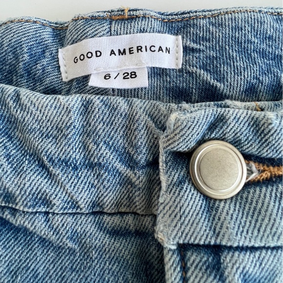 Good American Good Classic High Rise Distressed Jeans, Indigo - Size 28 - Picture 4 of 12